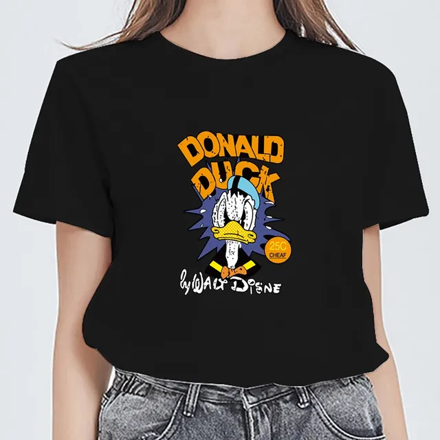 Mickey Mouse Minnie Mouse Kawaii Unisex Harajuku T Shirts Cartoon Gothic Women's T-shirt Basic Mens Clothing Tops Tees Summer 6