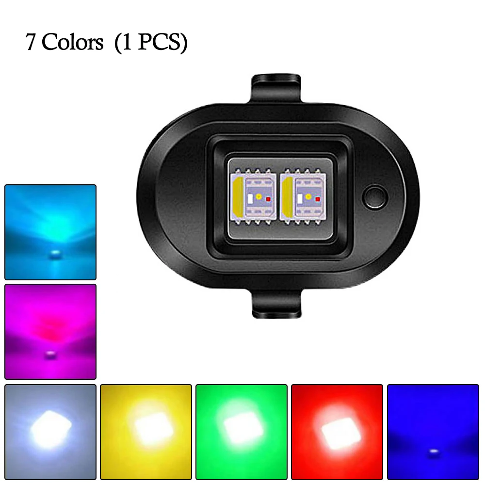 Mini lumières stroboscopiques LED pour drones de moto, anti-collision,  lumière iodée, 4 couleurs, voyants de signalisation RVB, rechargeables par  USB - AliExpress