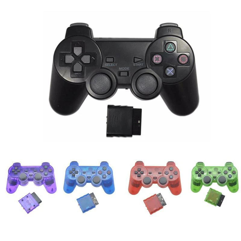 Transparent Color 2.4G Wireless Game Controller For Sony PS2 Gamepad Joystick For Playstation 2 Console Accessories