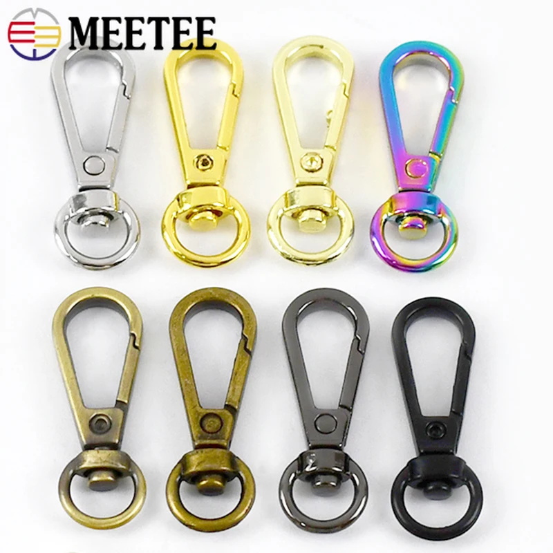 Versatile Metal Buckle Set: Small Carabiner Lobster Clasps for Bags, Straps, Dog Collars, Keychains, and DIY Projects
