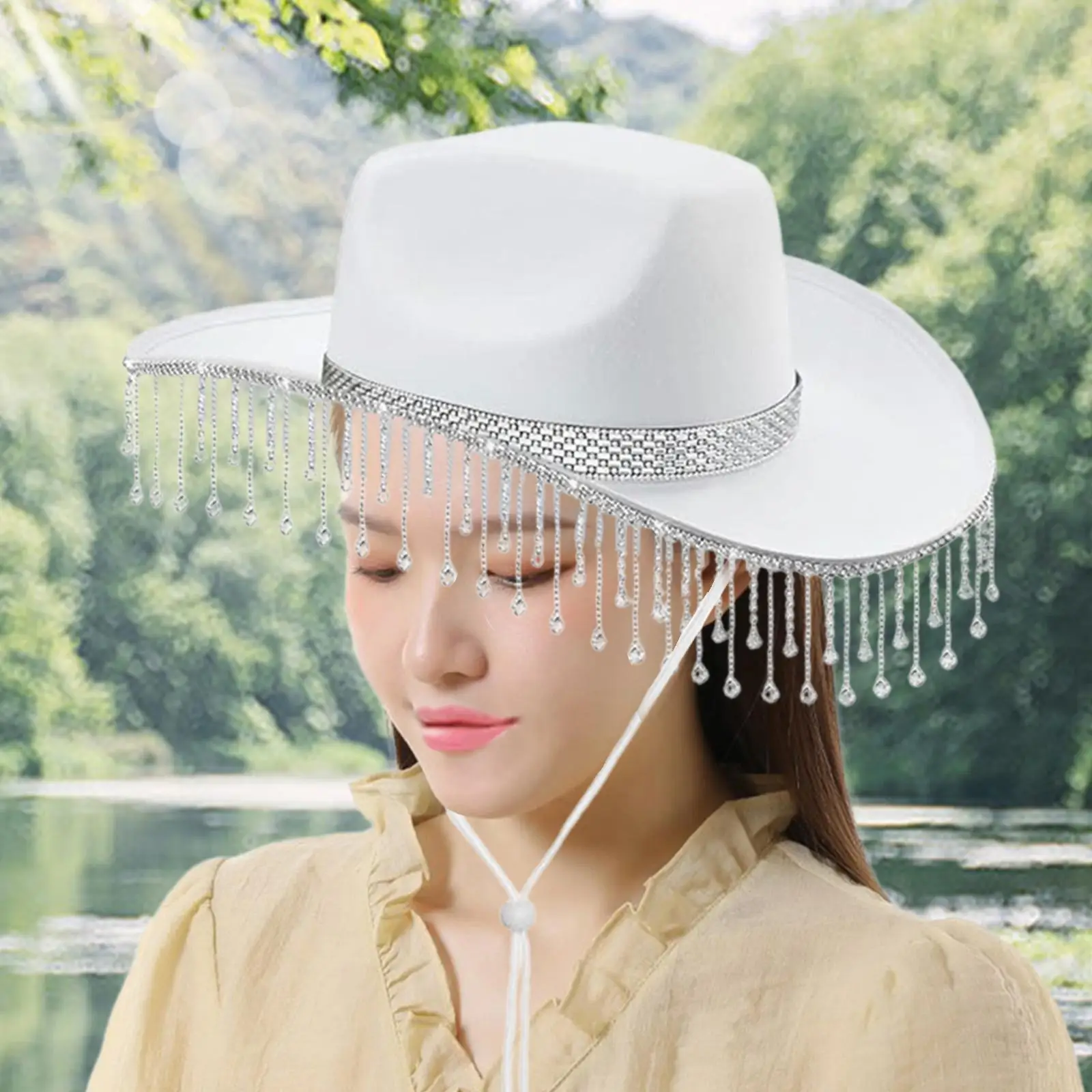 

Cowgirl джазовая шляпа для вечерние, сувениры, свадьба, праздник, Хэллоуин