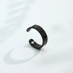 Ultra Strength Magnetic Therapy Ring - Stainless Steel Copper Anti - Snoring Solution (Black - 1)