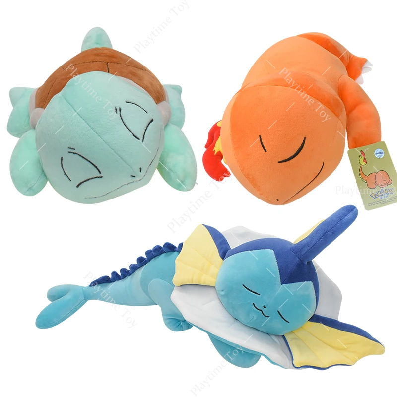 

35CM Big Size TAKARA TOMY Pokemon Charmander Cartoon Plush Pillow Cushion Sleeping Vaporeon Piplup Anime Doll Toys For Kids Gift