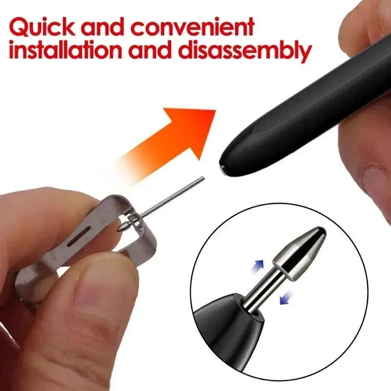 Metal Tablet Pencil Nib Wear Resistant Replacable Stylus Tip Titanium Alloy Silver for Samsung Galaxy Tab S7 S8 S9+ S23 Note20 stylus pen ipad stylus touch screen stylus pencil nib stylus pen tip pencil tips