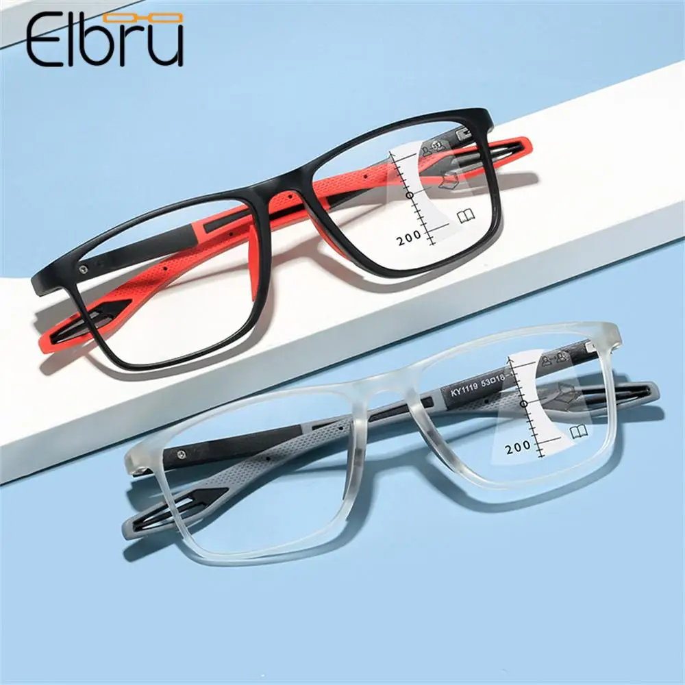 Elbru gafas de lectura progresivas bifocales para hombre, lentes