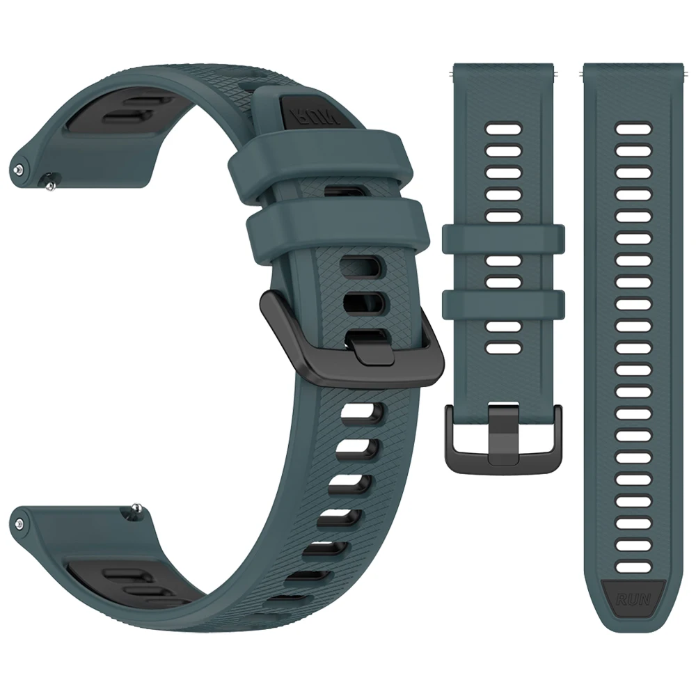 22mm Sport Watchband - Silicone Bracelet, Adjustable Strap Replacement