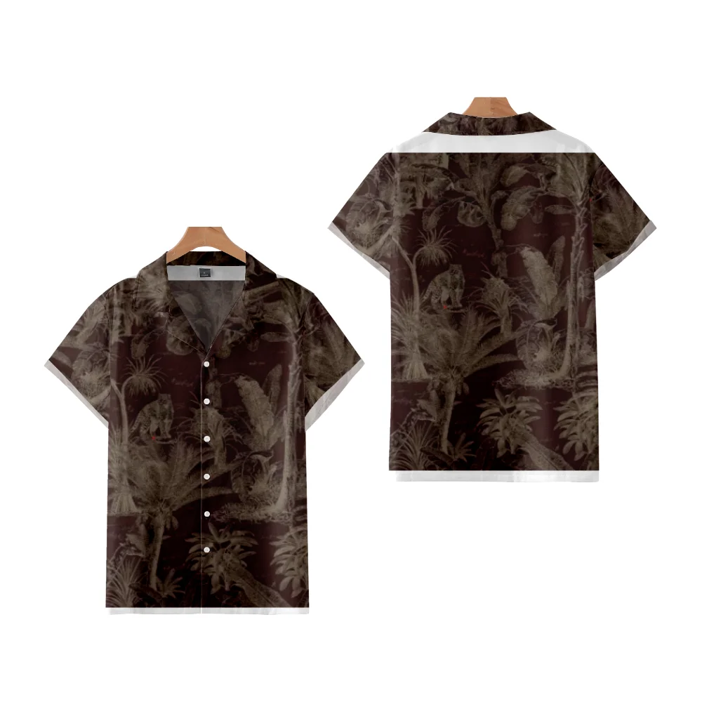 Men's Shirts Hawaii Tropical Style Parrot Print Short Sleeve Aloha Shirts Cuban Style Summer Plus Size casual short sleeved shirt short sleeved shirt hawaiian shirt