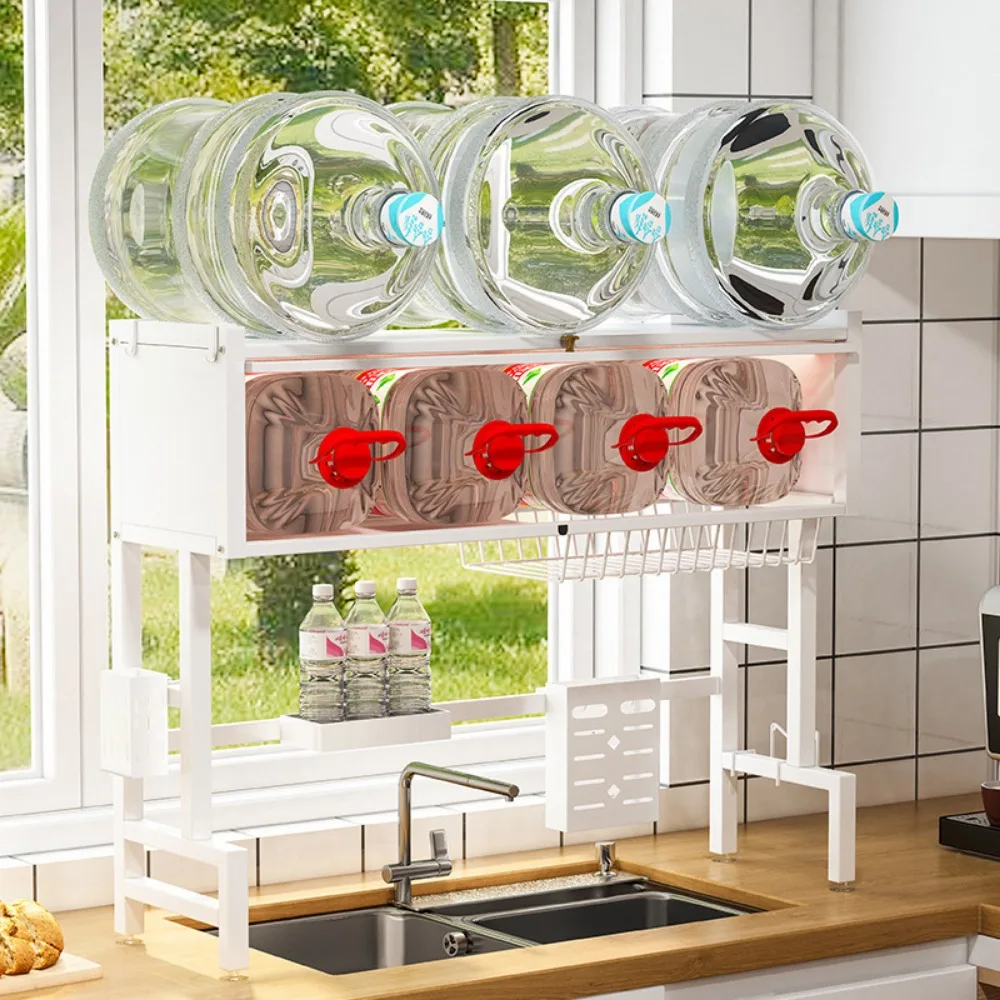 Over Sink Dish Drying Rack (Expandable Height/Length)Multi Organizer Cabinet  Sink Rack Stainless Steel Storage Counter Organize 3