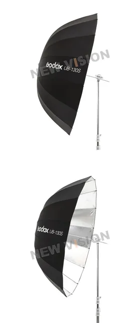Ombrello Fotografico Godox UB-130D 130cm - Parabolico Bianco/Trasparente Con Diffusore