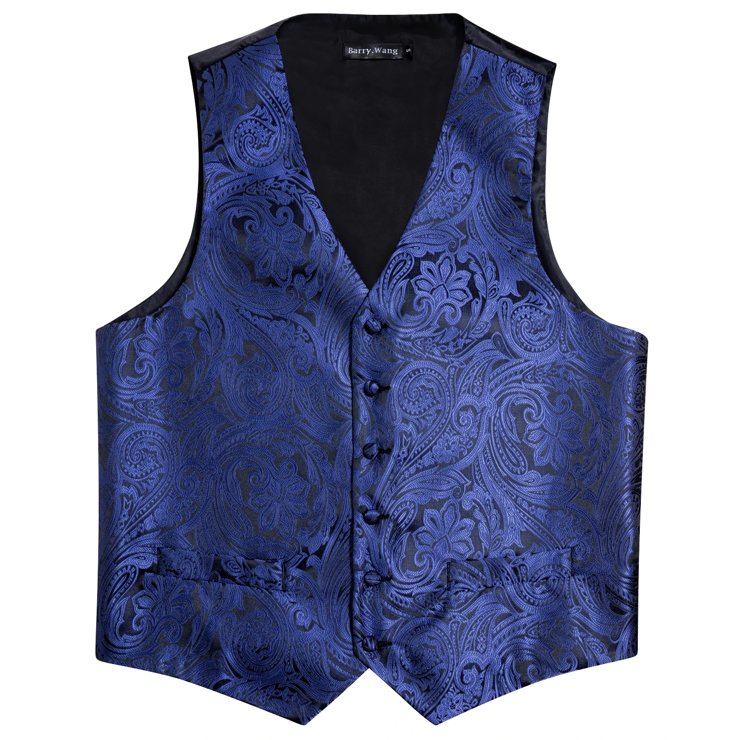 Silk Men Vest Jacquard Waistcoat Tie Hanky Cufflinks Set Wedding Business Sleeveless Jacket