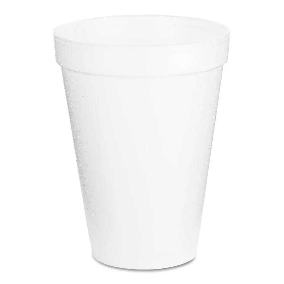 12 Ounce Insulated Foam Cups for Hot Cold Beverages