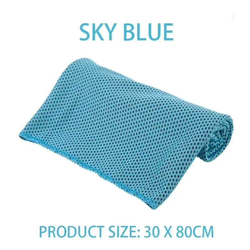 야외용 마이크로파이버 퀵 드라이 쿨링 아이스 타월 스포츠 콜드 타월 (피트니스, 캠핑, 러닝용)