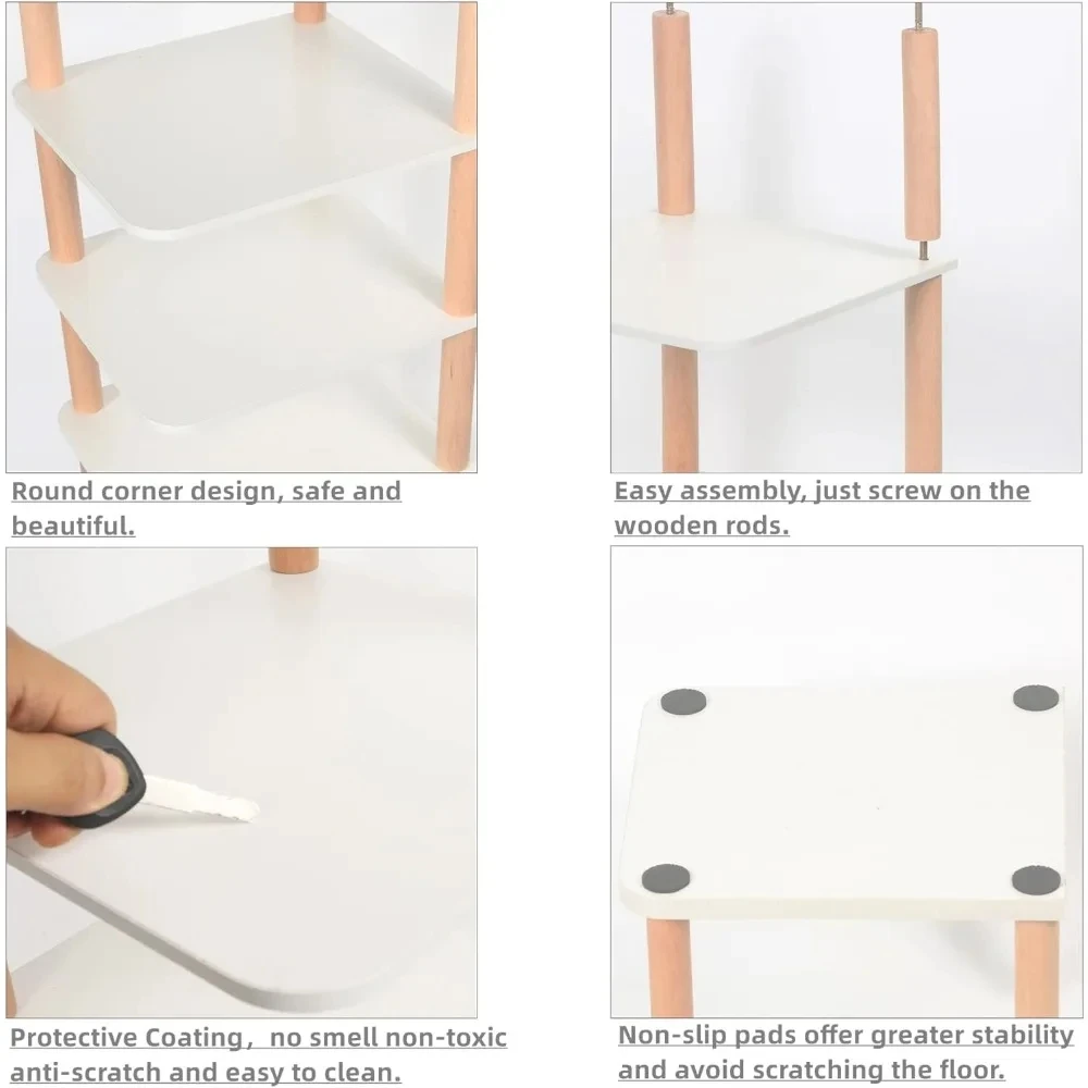 Household 8 Tiers Vertical Shoe Rack Narrow Organizer Stylish Wooden Shoe Storage Stand Space Saving Shelf Tower Shoe Rack 4