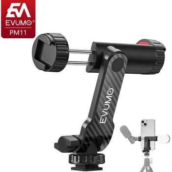 EVUMO Clip per telefono girevole portatile Accessori per telefono multifunzione Clip per treppiede con luce di riempimento per monitor compatibile per cellulare iPhone