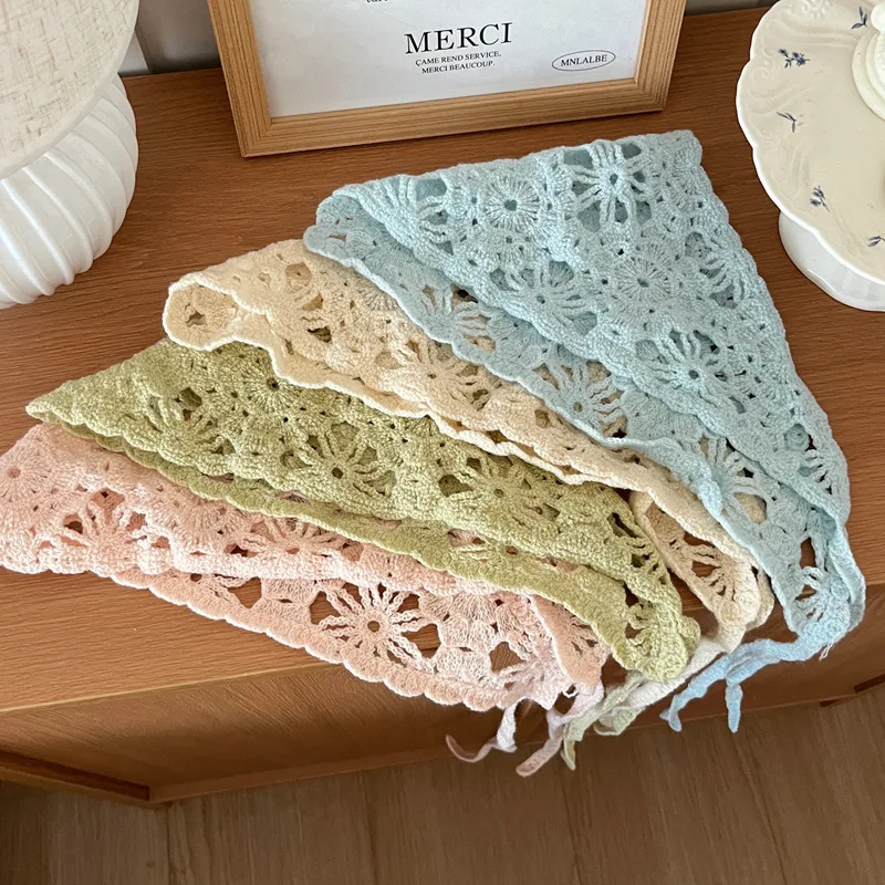 Fashion Knitted Headscarf Women French Pastoral Style