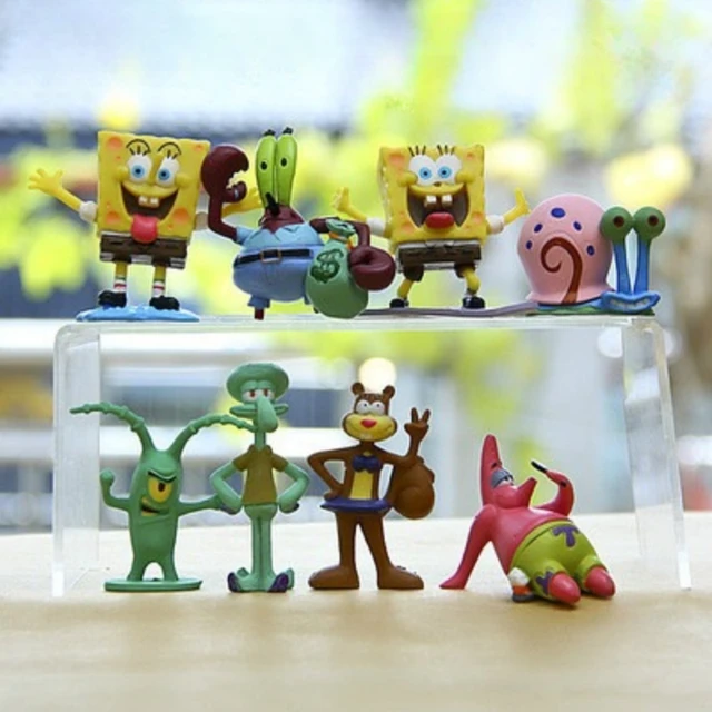 Bob Esponja Anime Acrílico Bonecas para Crianças, Fish Tank Ornaments,  Modelos de Personagem, Decoração De Bolo, Enfeites De Carro, Brinquedo  Pingente, Presente, 20pcs - AliExpress