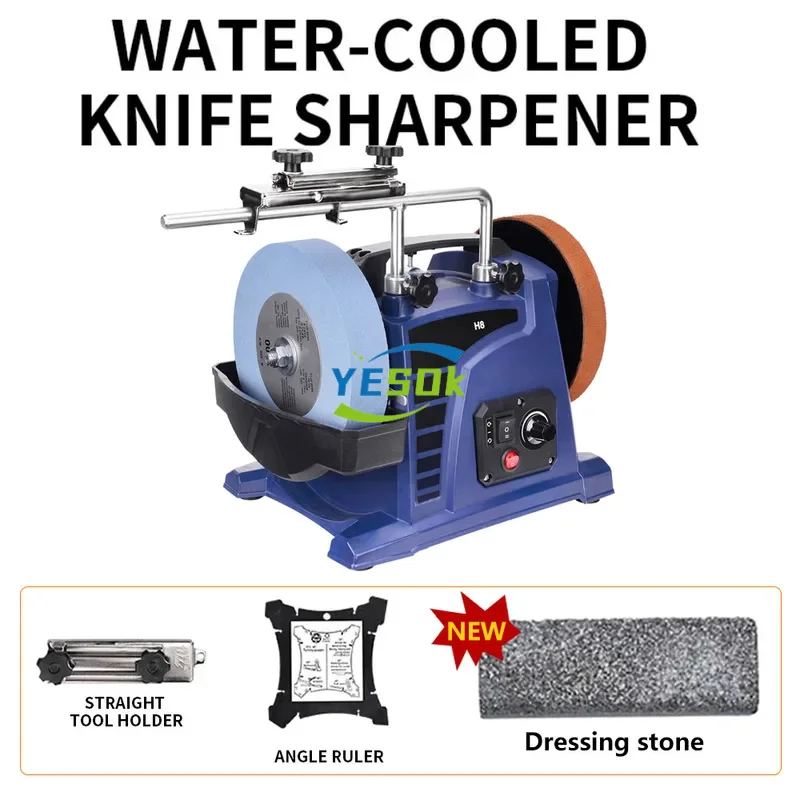 H8 Low-speed Water-cooled Sharpener For Household Small Woodworking Engraving Knives Chisels Grinder Electric Desktop Sharpener
