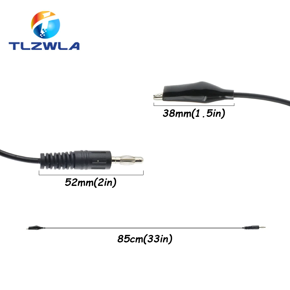 Multi-meter Test Leads Cable Line Wire 100cm 4mm Banana Plug to Alligator Clip Electrical Connector 1PCS alligator clips