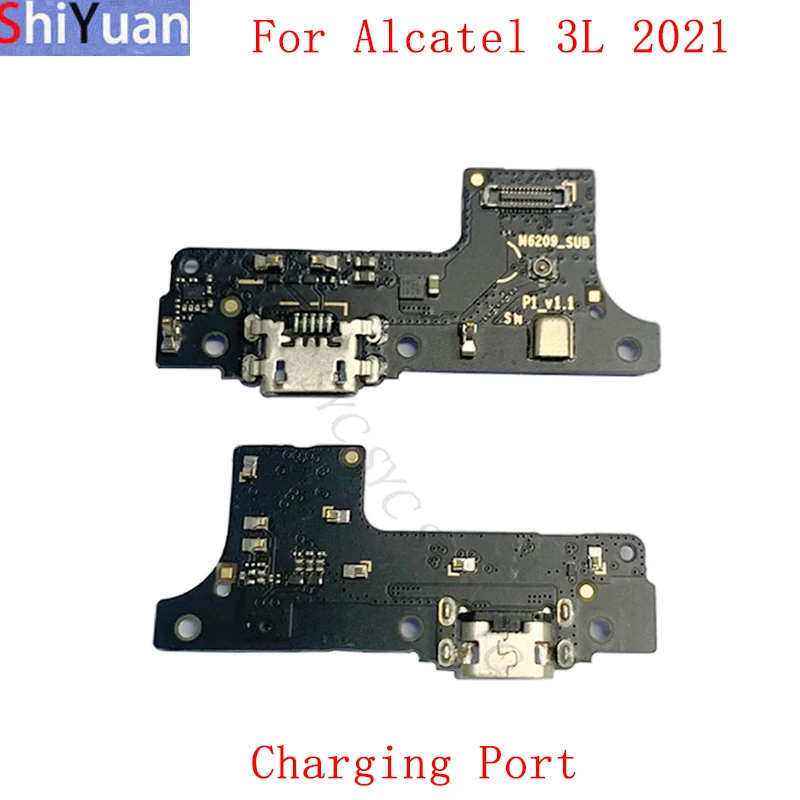 

USB-коннектор для зарядного порта, гибкий кабель для Alcatel 3L 2021 6056, коннектор для зарядки, замена, запасные части