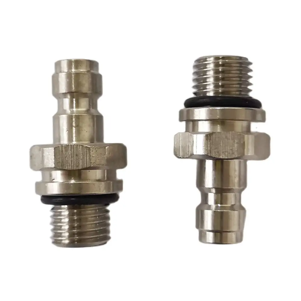 8mm Quick Plug Adapter 3/8-24UNF Thread Stainless Steel One Way Foster Filling Nipple quick connect fittings