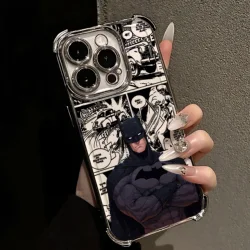 Sleek Anti - Fall Batman Plating Phone Case for Realme 9 Pro Plus 5G (DDW - C69DDBL3A1)