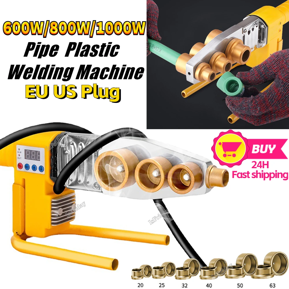 

New Pipe Welding Machine 600W/800W/1000W Soldering Iron Plastic Welding PP/PPR/PB/PE/PP-C Tube Heating Hot Melt Tools