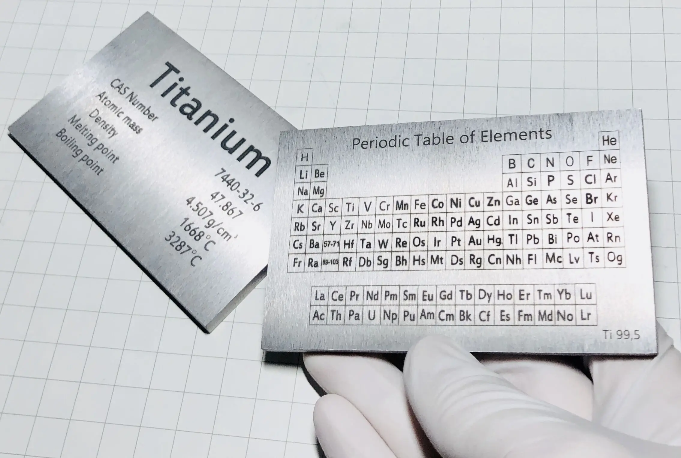 

Ti995 pure titanium plate periodic phenotype element plate craft gift specifications see below 138g