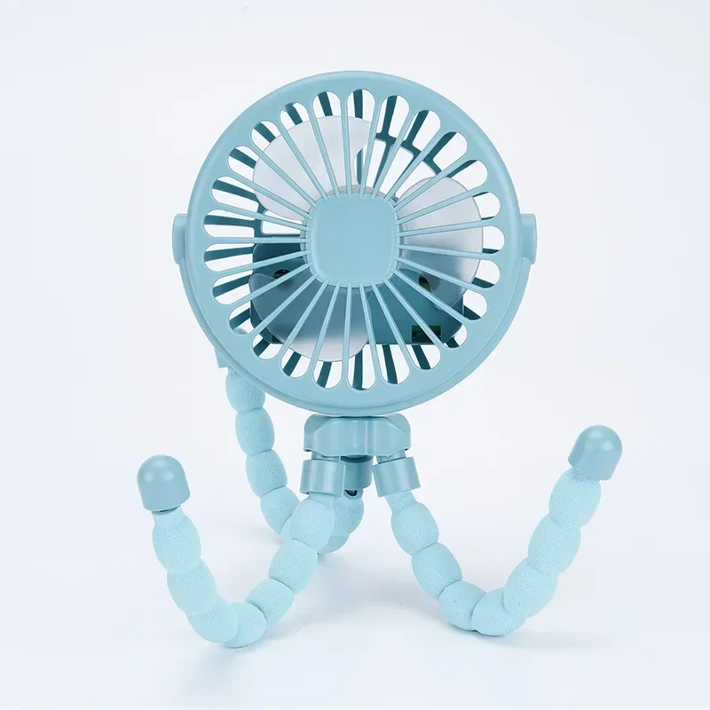 Portable Clip-On Stroller Fan with USB Rechargeable Battery and Adjustable Speeds