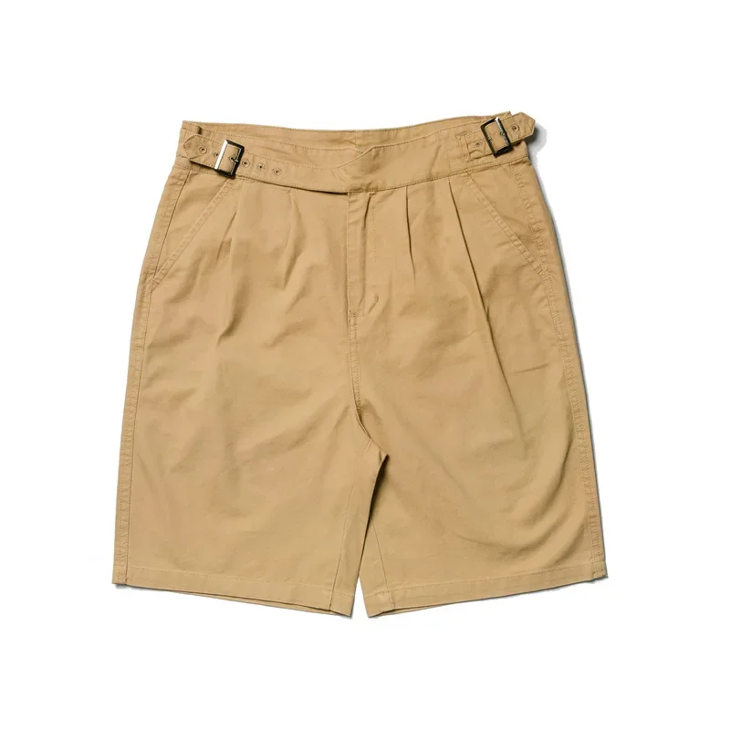 Military Waist Buckle Shorts Retro British Cotton Army Military Waist Buckle Shorts Retro British Cotton Army