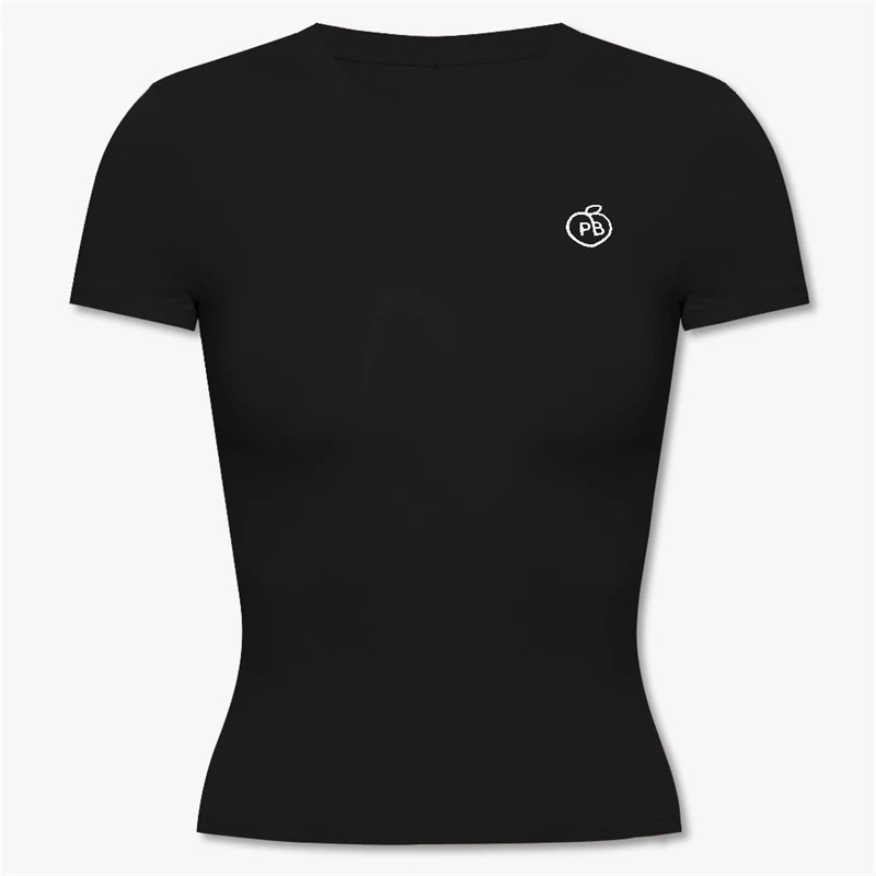 Women Sports Shirt Pchee Bum Women Shirts Slimming Sports Tee Quick Dry Running Tops Tights Push Up Workout Gym Clothes Female Short Sleeve Fitness