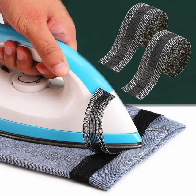 DIY Sewing Fabric Self-Adhesive Pants Paste Iron on Pants Edge Shorten Repair Pants for Jean Clothing and Jean Pants Apparel 5
