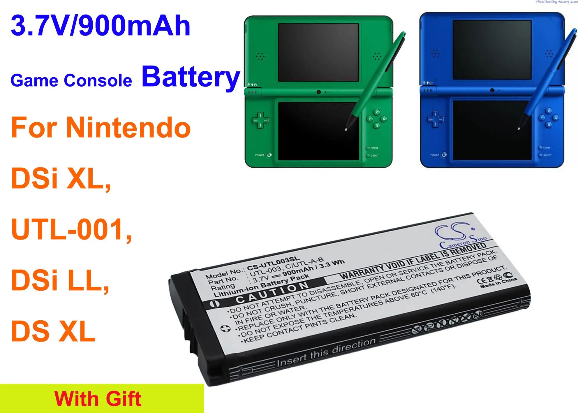 Batteria Orangeyu 900Mah C/Utl-A-Bp, Utl-003 Per Nintendo Ds Xl, Dsi Ll, Dsi Xl, Utl-001