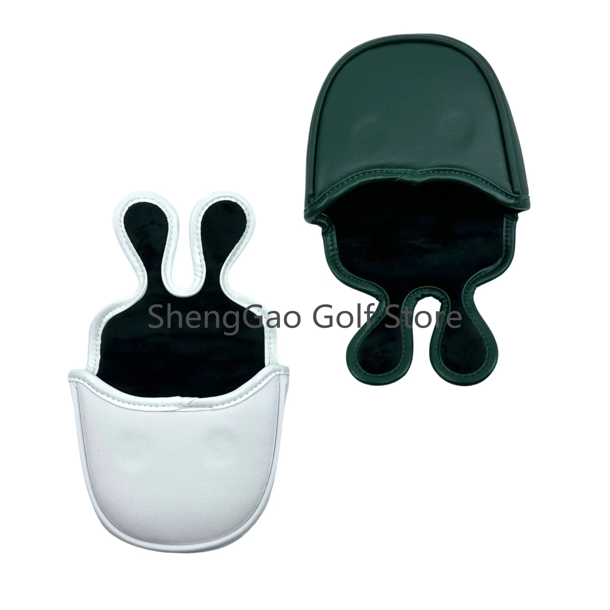 Lucky Clover Pattern Golf Putter Cover - Premium PU Leather with Magnetic Closure