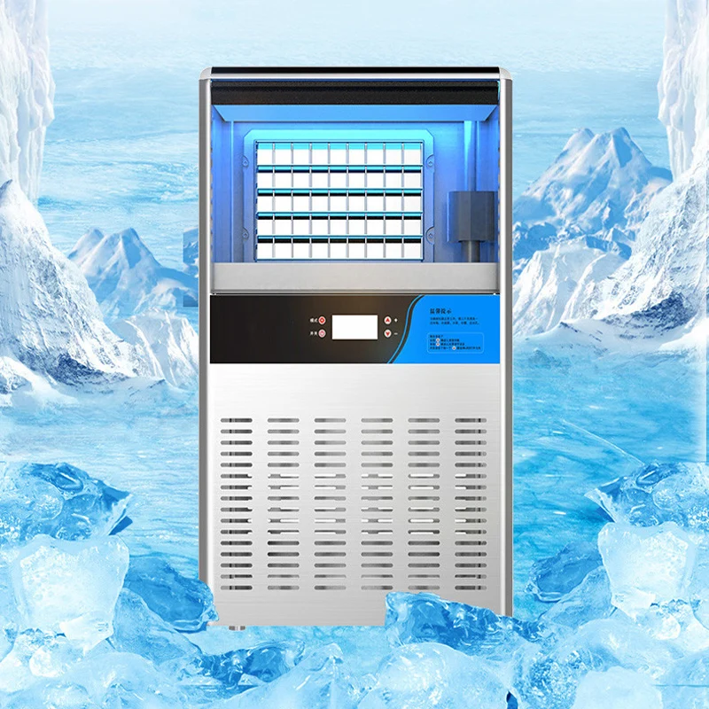 

Льдогенератор, коммерческий молочный чай, KTV бар 60/70/90 кг, машина для быстрого производства квадратного льда большой емкости