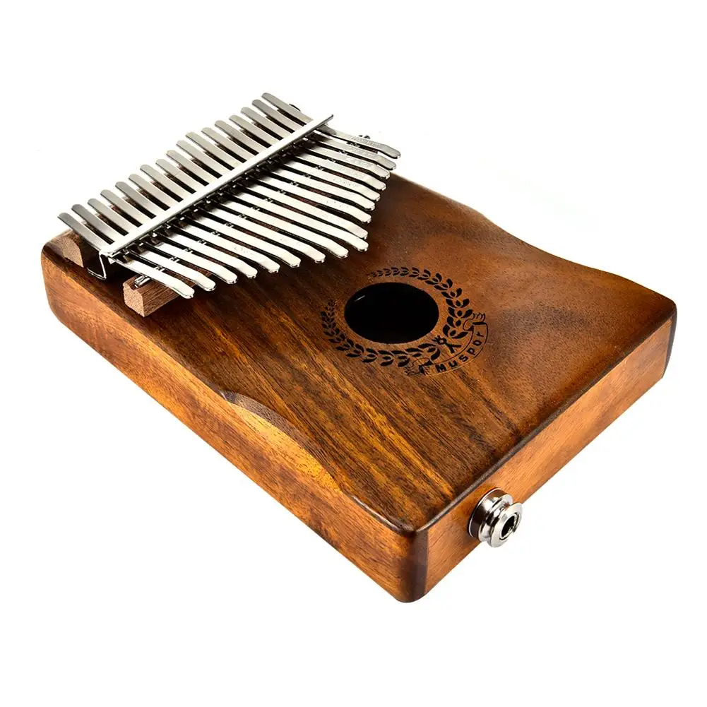 17 Tasten EQ Kalimba Acacia Thumb Piano Link Lautsprecher Folklore Pickup 