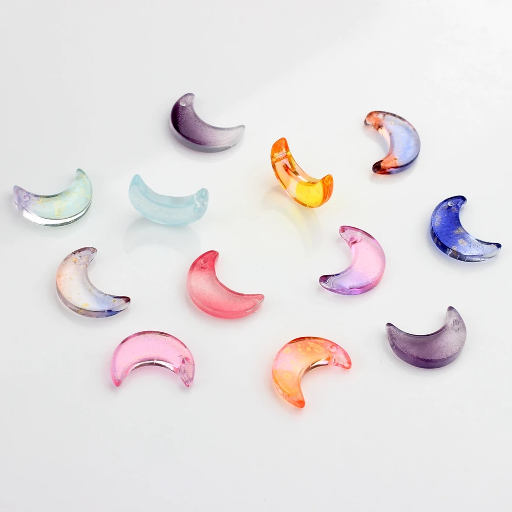 10*15mm Mond Regenbogen Kristall Glas Lose Perlen Charms 10 teile/lose Für Ohrringe Schmuck Machen Diy Groß artikel – Detail 14