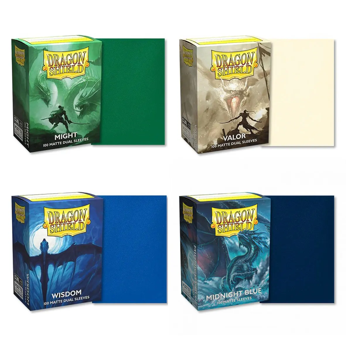 

100pcs Dragon Shield Dual Matte Tournament Glacier Lighting Crypt Peach Ember Card Sleeves Magical PKM Cards Protector 66x91mm