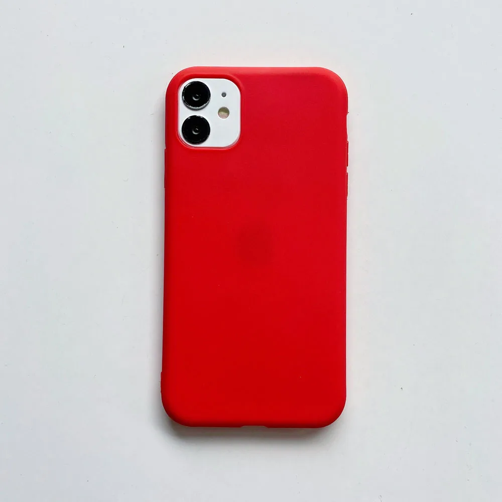 Ultra Thin Silicone Soft Color Matte Phone Case - Solid Color Cover