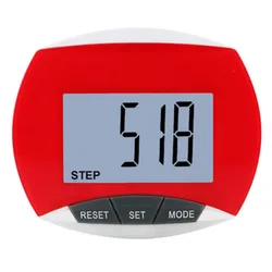 Advanced 3D Pedometer with LCD Display and Anti - Slip Portable Design for Walking and Outdoor Activities (Red)