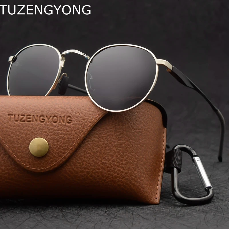Polarisierte Sonnenbrille Gothic Steampunk Vintage Rund Uv400_voghion.com