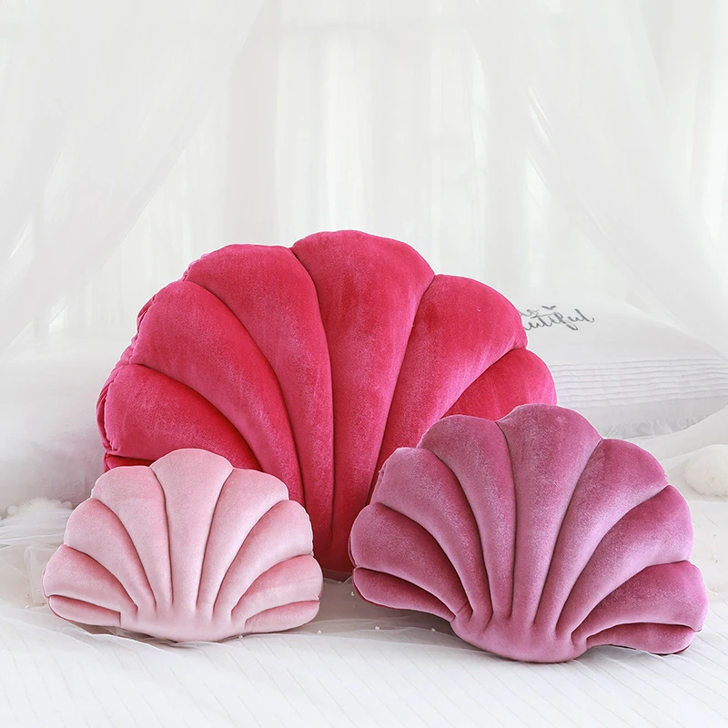 Shell Colorful Shell Plush Pillow,Cute Sofa Home Decoration Pillow,High Quality Creative Throw Pillow, Soft Velvet Cushion