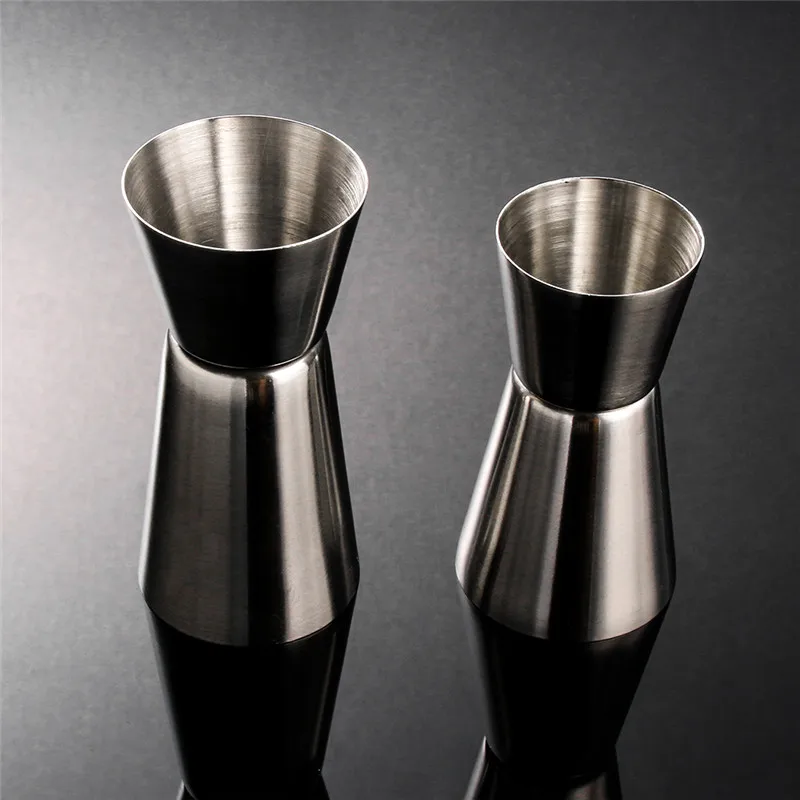 Stainless Steel Cocktail Shaker 15/30ml or 20/40ml Measure Cup Dual Shot Drink Spirit Measure Jigger Kitchen Gadgets