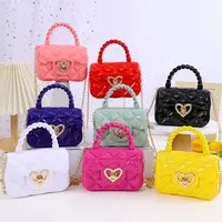 Sacs à bandoulière en cuir PU pour enfants, sacs initiés par le cœur, mini porte-monnaie pour enfants, sac à MSI pour filles, sac à main pour enfants, cadeaux à la mode 1