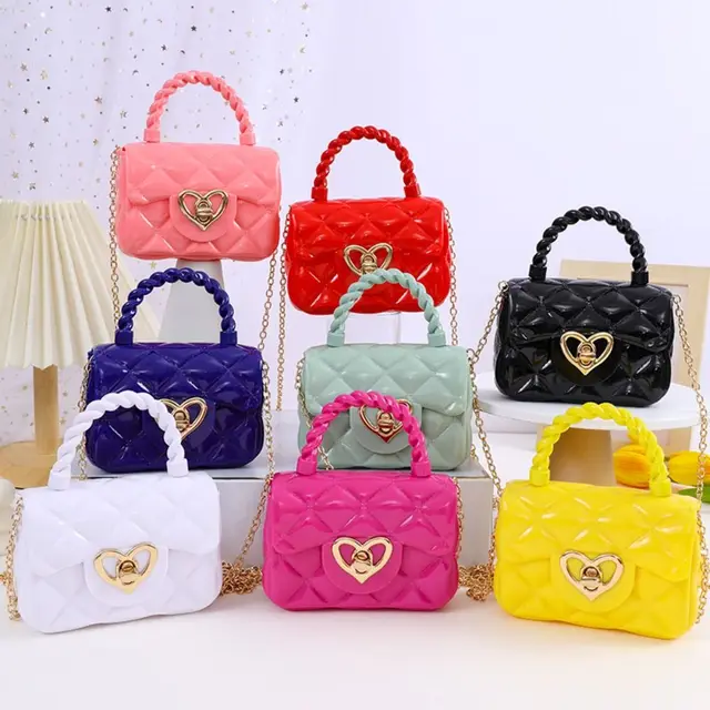 Sacs à bandoulière en cuir PU pour enfants, sacs initiés par le cœur, mini porte-monnaie pour enfants, sac à MSI pour filles, sac à main pour enfants, cadeaux à la mode 1