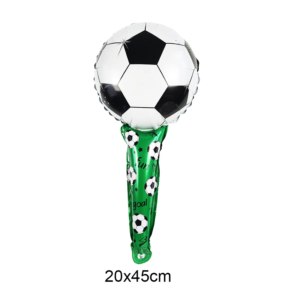 Kinder Fußball Geburtstagsdekoration Ballon Aufgeblasenes Stirnband Folienballon Fußball Handstab Ballon Fußballspiel Party Dekorationen – Detail 8