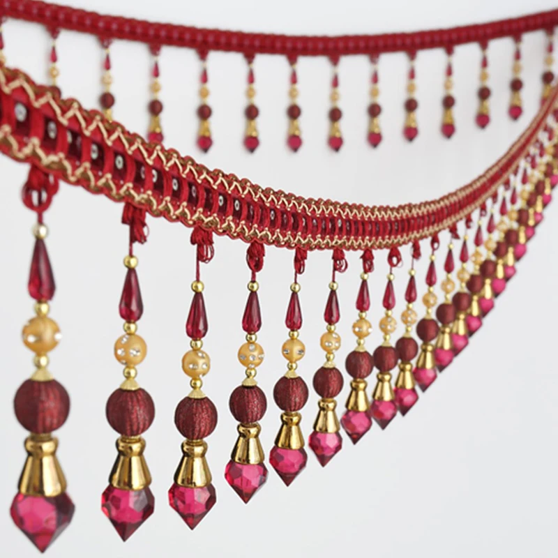 1M Nappa Frangia Di Perline Passamaneria Pizzo Da Cucito - Foto 10