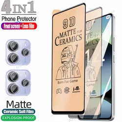 4 - in - 1 Matte Ceramic Film Screen Protector with Soft Lens Protection for Screen and lens film (Redmi Note 12 Pro 5G)