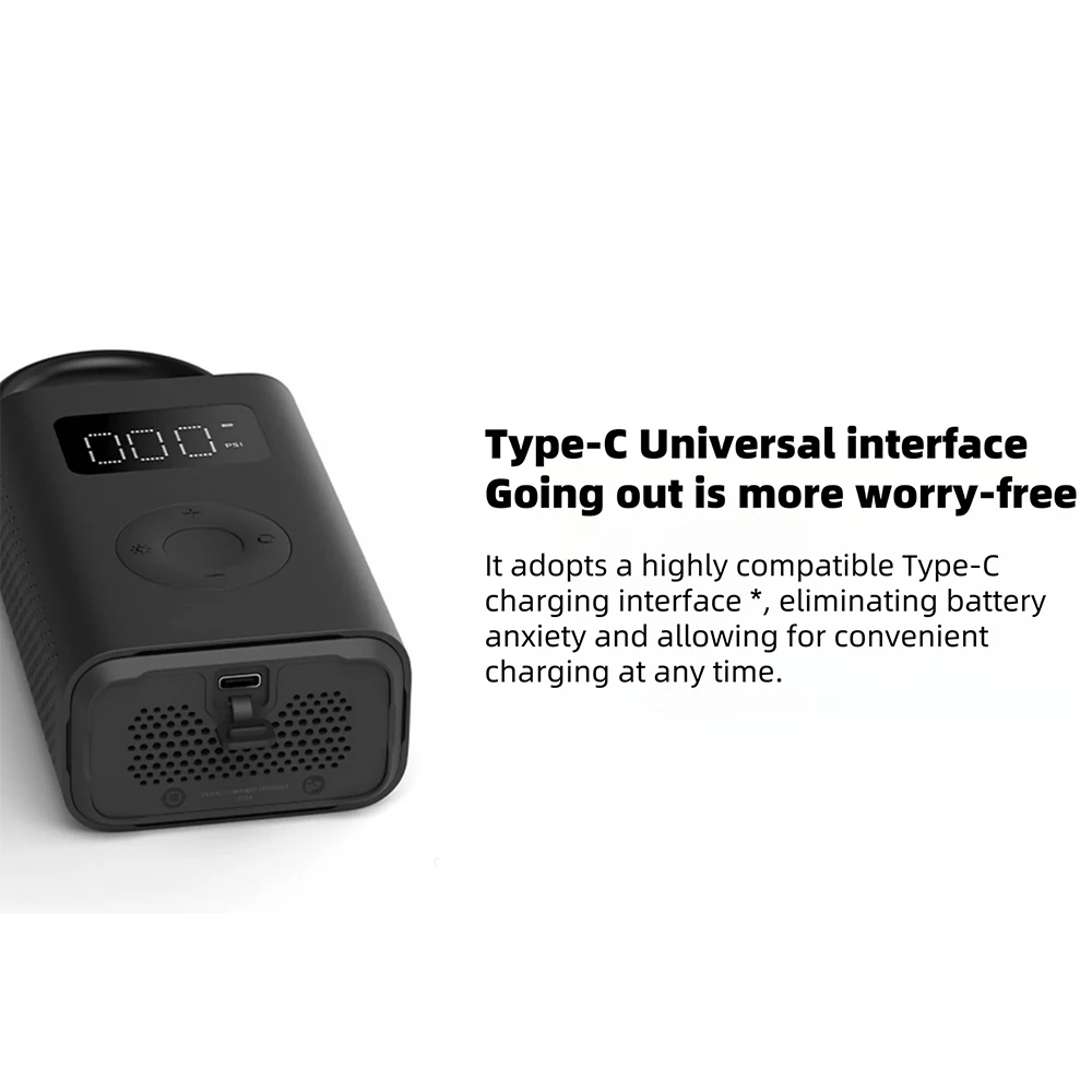 Electric Air Compressor New Xiaomi Mijia Air Pump 2D 25% Speed Boost Portable Electric Air Compressor 150PSI Type-C LED Multitool Inflator CN