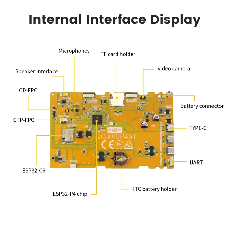 รูปสินค้า บอร์ดพัฒนา ESP32P4 หน้าจอสัมผัส Xiaozhi C6 10.1 นิ้ว