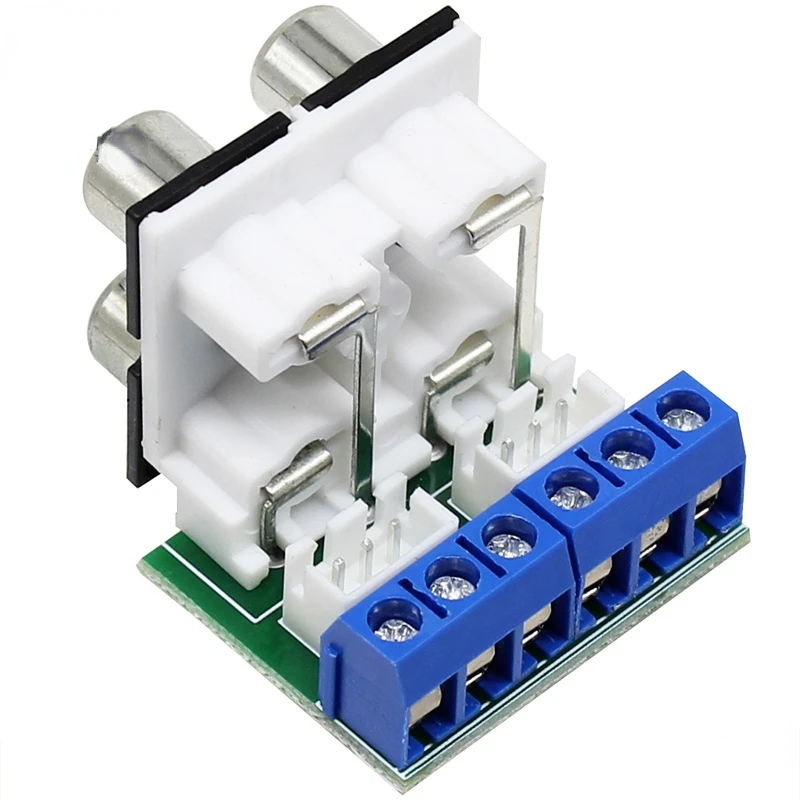 1 pcs RCA 어댑터 터미널 블록 4 비트 로터스 시트 입력 XH2.54-3P 출력 DIY 홈 시어터 앰프 오디오 수정